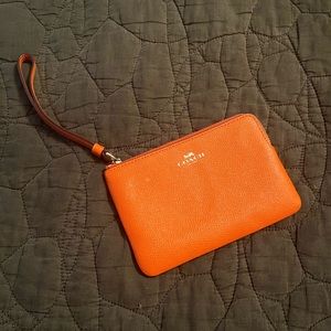 Coach Corner Zip Wristlet